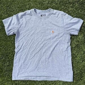 Carhartt Pocket Tee Shirt Grey Gray Size L